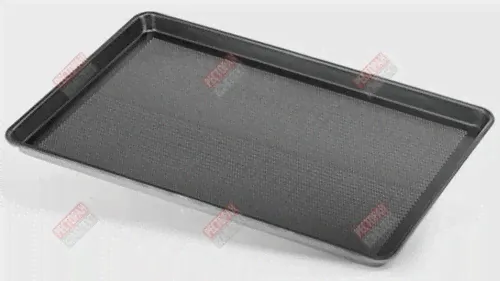 Противень алюминиевый перфорированный GASTROMIX 600х400х30 1мм, антипригарное покрытие-0